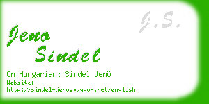 jeno sindel business card
