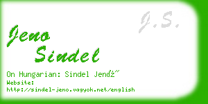 jeno sindel business card
